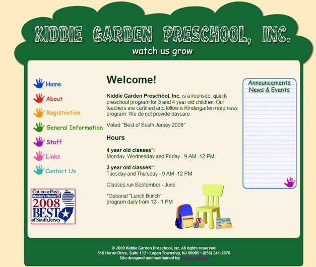 Kiddie Garden Preschool Techie Web Designs